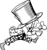 Running Mad Hatter Clip Art